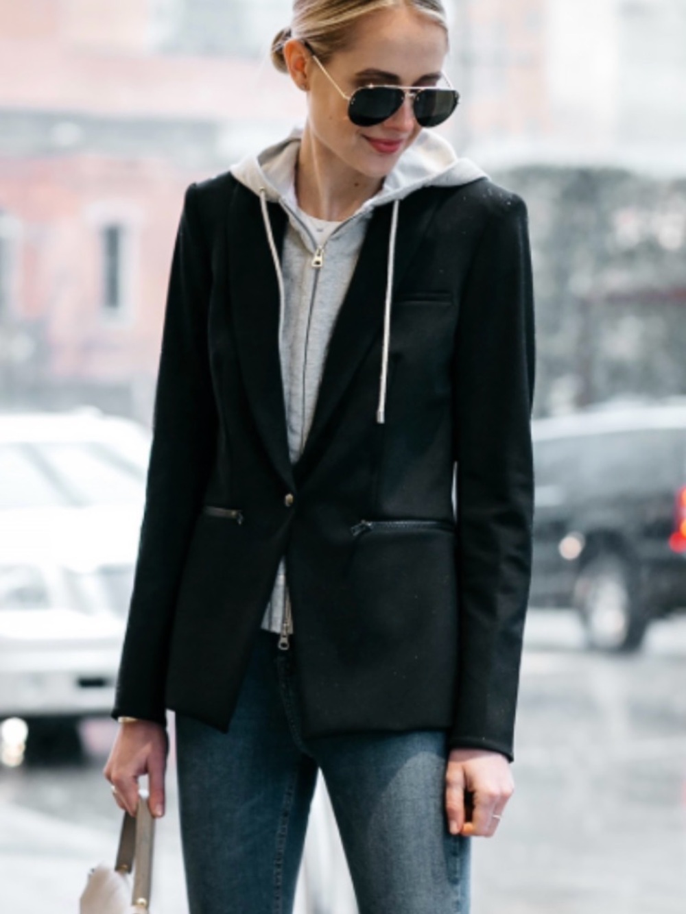 Veronica Beard Black Scuba Blazer